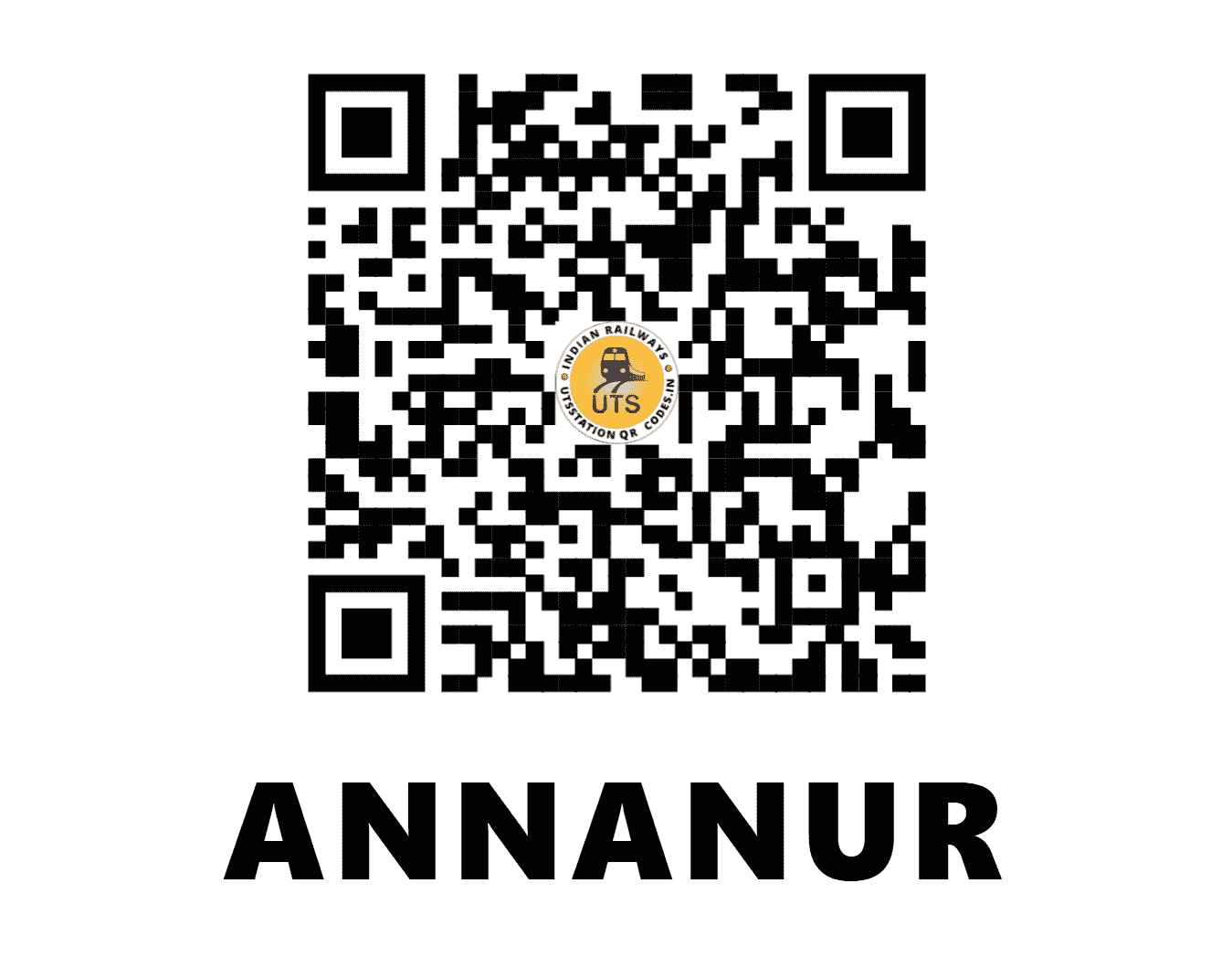 UTS QR Code for ANNANUR - ANNR - SR (TAMIL NADU)